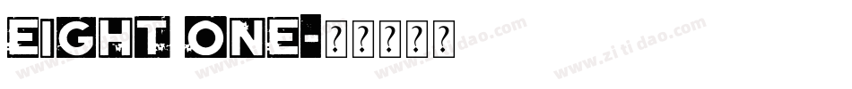 eight one字体转换